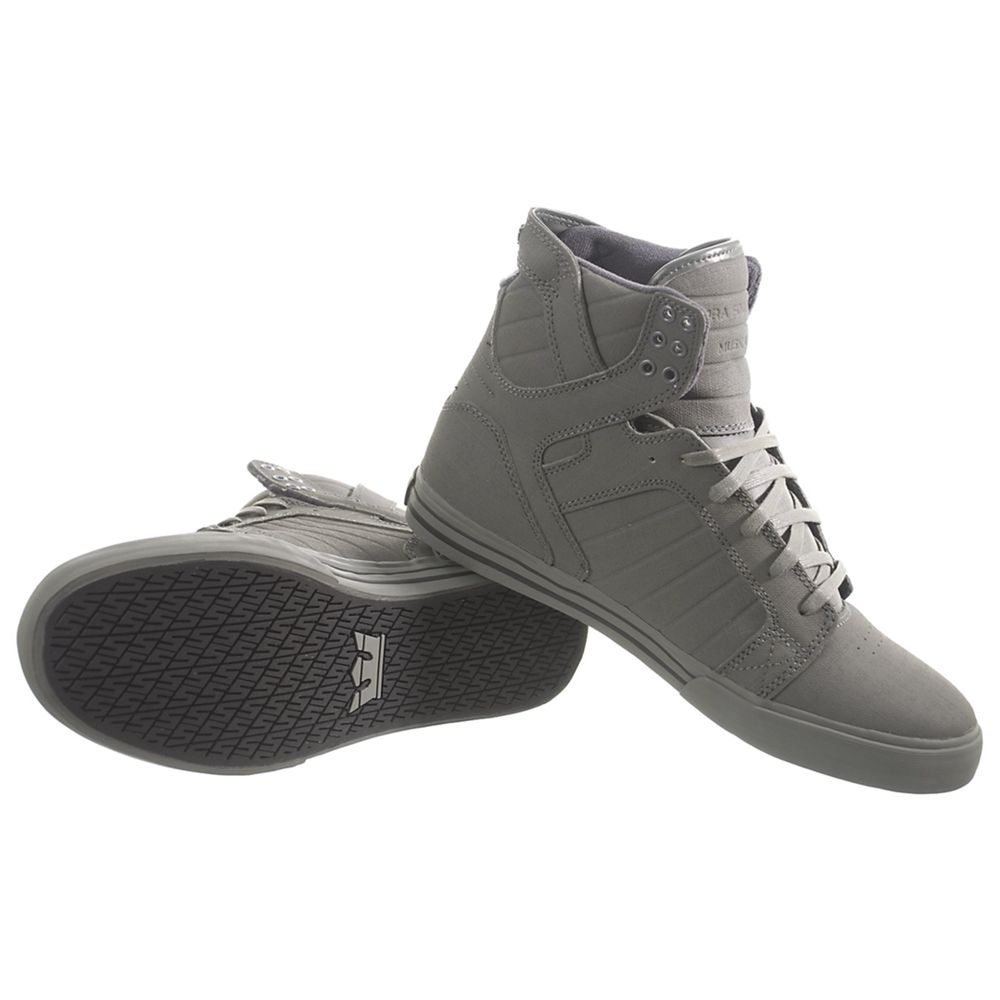 Baskets Montantes Supra SkyTop Grise Tuf Grey/Gunny Homme | FSZ-24503667